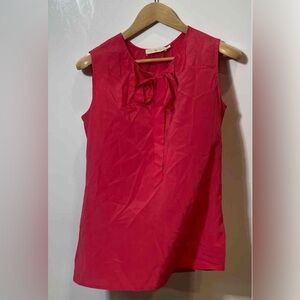 Tory Burch Vibrant Red Sleeveless Blouse